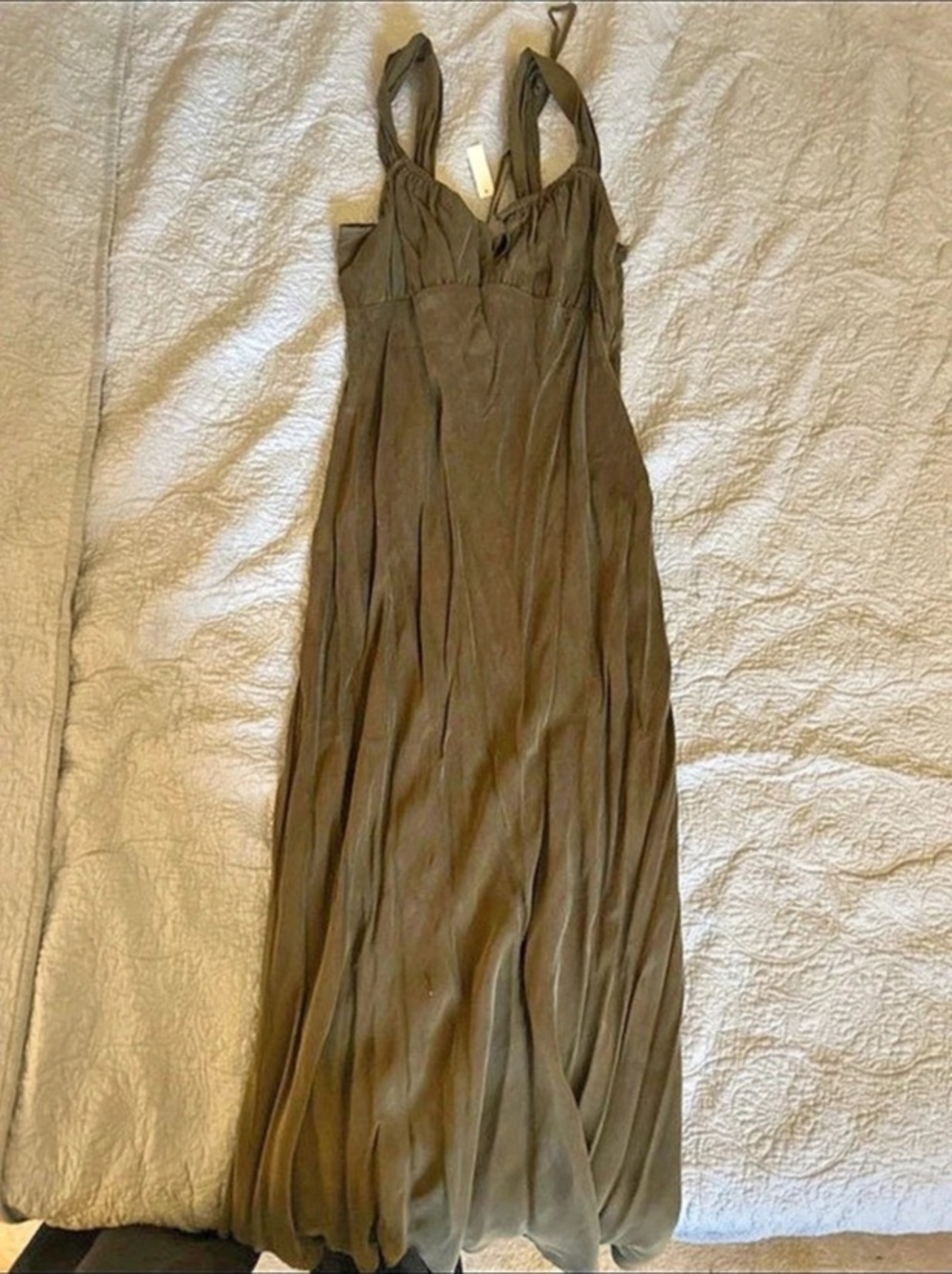 Madewell Women' Slip Dress in Green, Size Small NWT